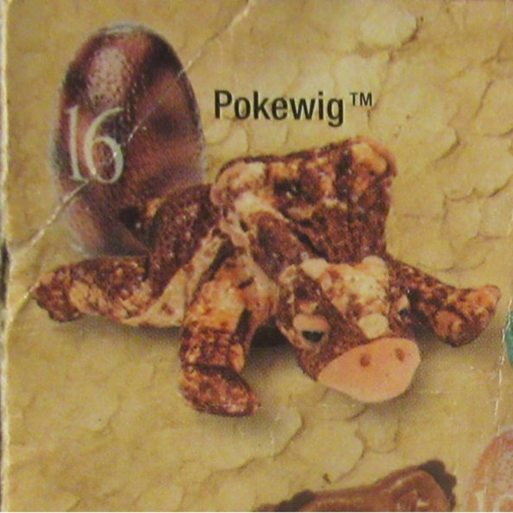 2002 HALLMARK DINOTOPIA 26 ALPHA SERIES PLUSH - #16 POKEWIG